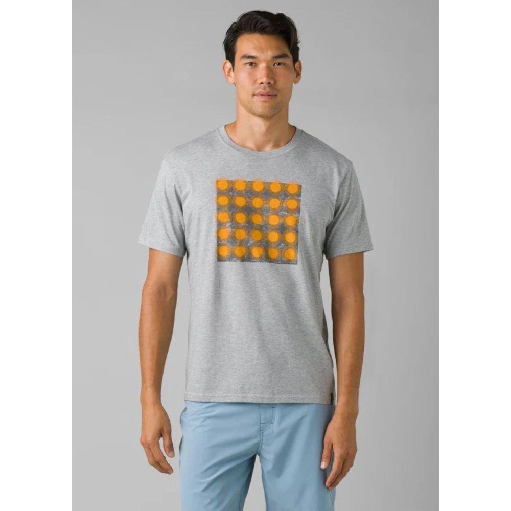 NWT Prana Roots Studio Graphic T Heather Grey TShirt Size S